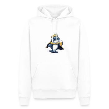 Dolphin Bière Drôle - Sweat à capuche Premium bio Homme - blanc - Devant - Nico (187cm)