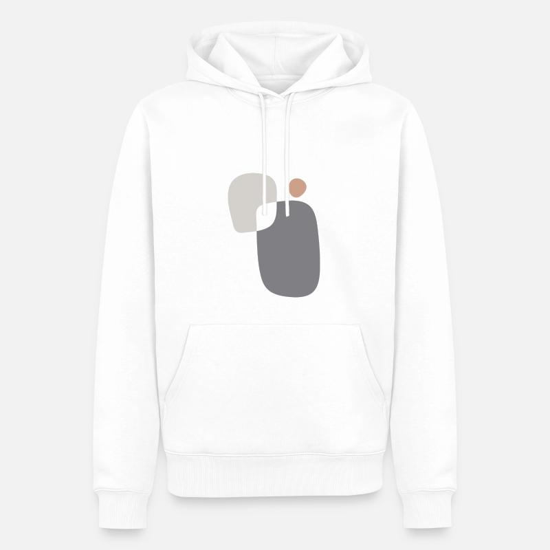 Art abstrait - Sweat à capuche Premium bio Homme - blanc