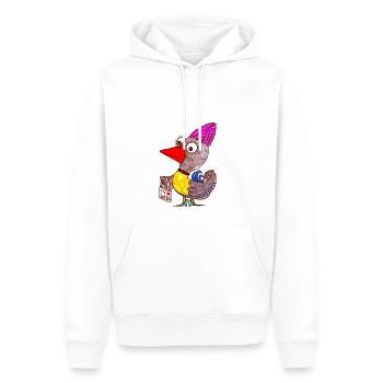 TV ist scheiße - Männer Premium Bio Hoodie - Weiß - Vorne - Nico (187cm)