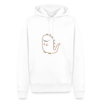 Dino - Männer Premium Bio Hoodie - Weiß - Vorne - Nico (187cm)
