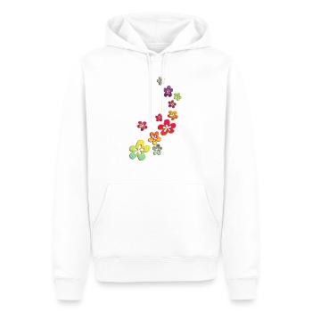 Flower Power - Sweat à capuche Premium bio Homme - blanc - Devant - Nico (187cm)