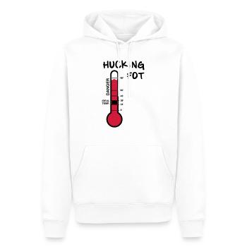 Thermometer HUCKING FOT - Männer Premium Bio Hoodie - Weiß - Vorne - Nico (187cm)