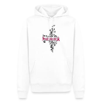 I'm a cancer survivor - Männer Premium Bio Hoodie - Weiß - Vorne - Nico (187cm)