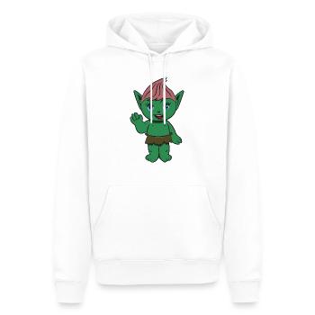 troll suess maedchen lieb cartoon lustig spitzohr - Männer Premium Bio Hoodie - Weiß - Vorne - Nico (187cm)