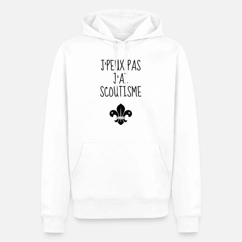 scout / scouting / scoutisme / guide - Sweat à capuche Premium bio Homme - blanc