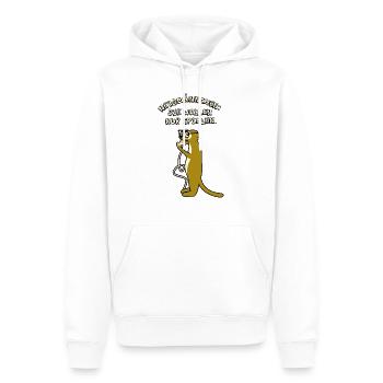 Nerdmännchen wollen nur spielen - Männer Premium Bio Hoodie - Weiß - Vorne - Nico (187cm)