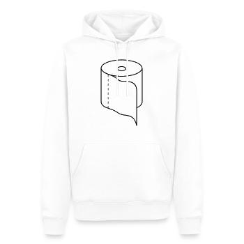 Klorolle / toilet roll (b, 1c) - Sweat à capuche Premium bio Homme - blanc - Devant - Nico (187cm)