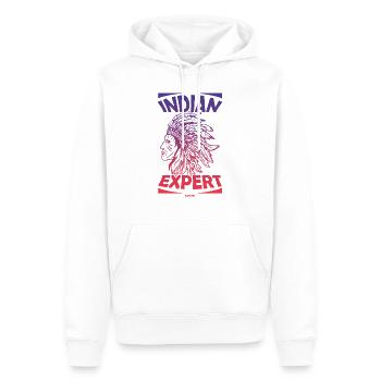 Expert indien - Sweat à capuche Premium bio Homme - blanc - Devant - Nico (187cm)