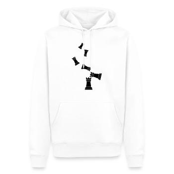 Schachfigur Turm - Männer Premium Bio Hoodie - Weiß - Vorne - Nico (187cm)