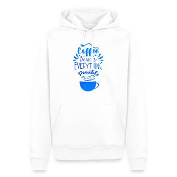 Coffee Makes Everything Possible Tea Lover Coffee - Männer Premium Bio Hoodie - Weiß - Vorne - Nico (187cm)