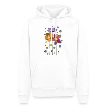 Fleur - Sweat à capuche Premium bio Homme - blanc - Devant - Nico (187cm)