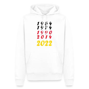 de l’équipe d’Allemagne - Sweat à capuche Premium bio Homme - blanc - Devant - Nico (187cm)