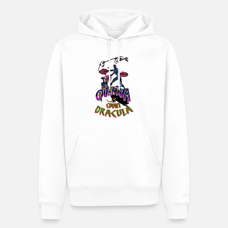 Quantum-VS-Dracula - Sweat à capuche Premium bio Homme - blanc