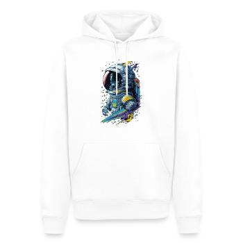 Astronaut - Männer Premium Bio Hoodie - Weiß - Vorne - Nico (187cm)