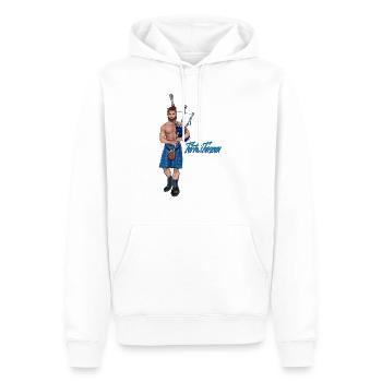 bagpiper tartantarzan blue - Männer Premium Bio Hoodie - Weiß - Vorne - Nico (187cm)