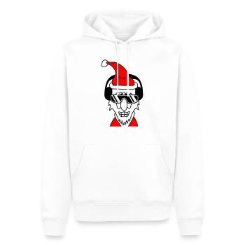 Fête Père Noël Cool Noël Hiver Musique - Sweat à capuche Premium bio Homme - blanc - Devant - Nico (187cm)
