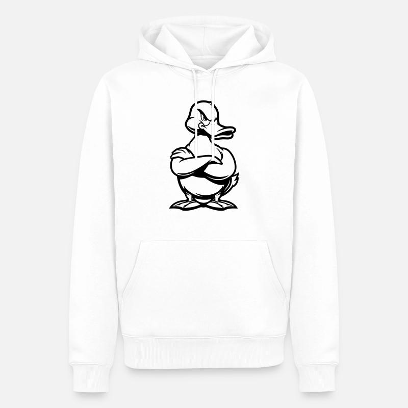 Bande dessinée Duck Duck - Sweat à capuche Premium bio Homme - blanc
