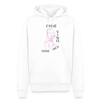 Ohne Vino ohne mich - Männer Premium Bio Hoodie - Weiß - Vorne - Nico (187cm)
