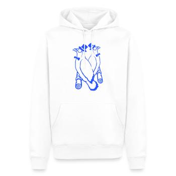 Sir Birds Team Hat Monocle Lunettes 2 Rich Friends - Sweat à capuche Premium bio Homme - blanc - Devant - Nico (187cm)