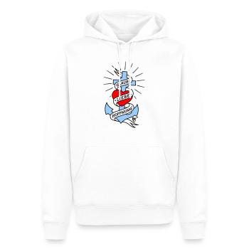 Glaube Liebe Hoffnung tall colored - Männer Premium Bio Hoodie - Weiß - Vorne - Nico (187cm)