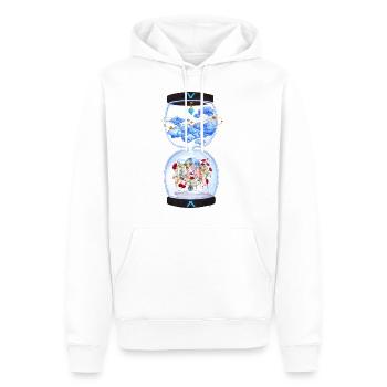 Der Hügel der Rosen - Männer Premium Bio Hoodie - Weiß - Vorne - Nico (187cm)