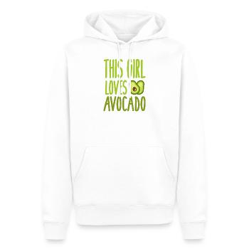avocat - Sweat à capuche Premium bio Homme - blanc - Devant - Nico (187cm)
