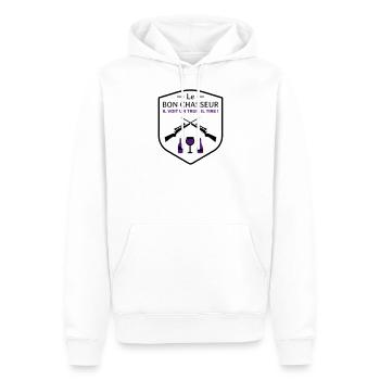 Le bon chasseur - Les Inconnus - Réplique Culte ! - Sweat à capuche Premium bio Homme - blanc - Devant - Nico (187cm)