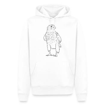 hawk - Men’s Premium Organic Hoodie - white - Front - Nico (187cm)