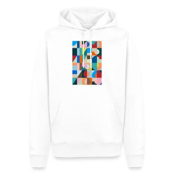 Zahlen, Ziffern, Nummern - Männer Premium Bio Hoodie - Weiß - Vorne - Nico (187cm)