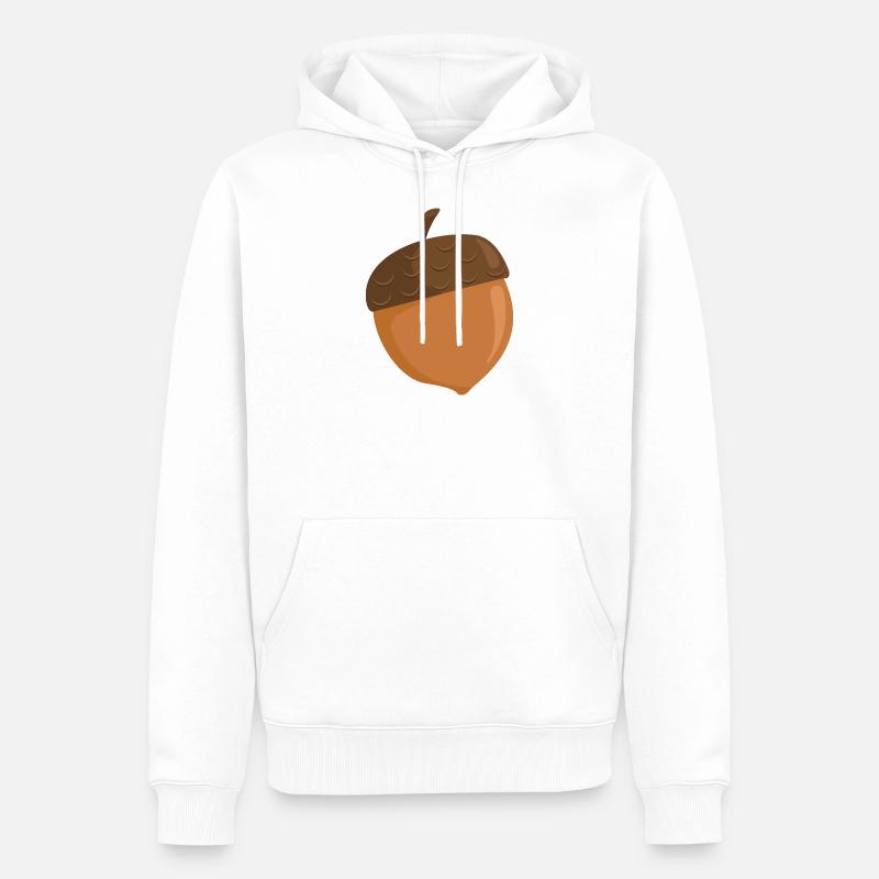 Eichel - Männer Premium Bio Hoodie - Weiß