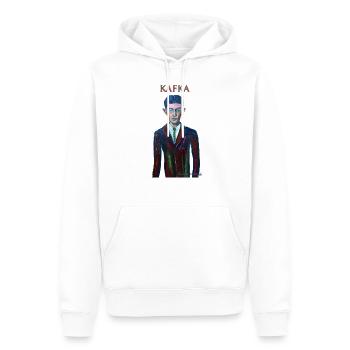 Kafka - Männer Premium Bio Hoodie - Weiß - Vorne - Nico (187cm)