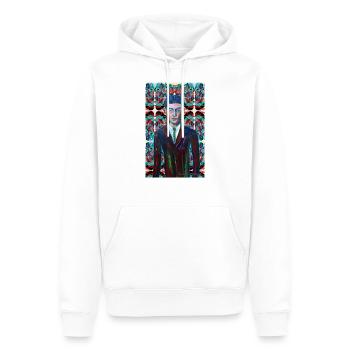 kafka - Männer Premium Bio Hoodie - Weiß - Vorne - Nico (187cm)