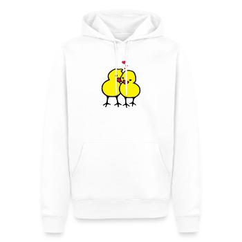 chicks in love (c) - Sweat à capuche Premium bio Homme - blanc - Devant - Nico (187cm)