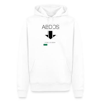 abdo - Sweat à capuche Premium bio Homme - blanc - Devant - Nico (187cm)