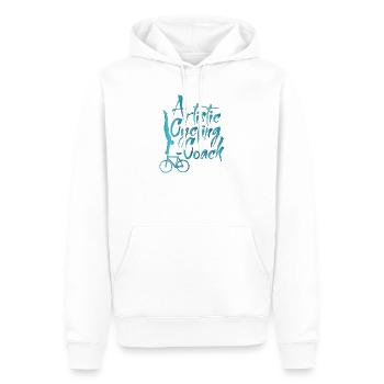 Cyclisme artistique, cyclisme artistique, cyclisme en salle, entraîneur - Sweat à capuche Premium bio Homme - blanc - Devant - Nico (187cm)