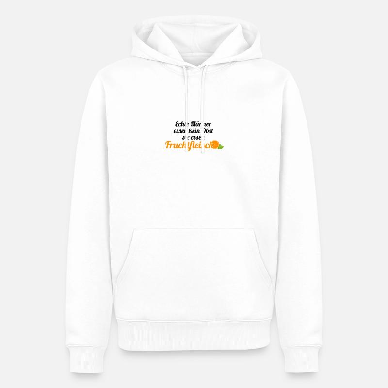 Obst Früchte Geschenkidee Früchte Funsprüche Obst - Männer Premium Bio Hoodie - Weiß