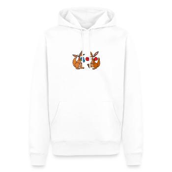 lustige Tiere Pflanzen Obst Gemüse Kindermotive - Männer Premium Bio Hoodie - Weiß - Vorne - Nico (187cm)