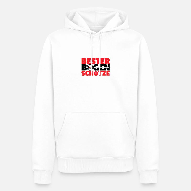 Bogenschießen Archery Pfeil und Bogen Bogenschütze - Männer Premium Bio Hoodie - Weiß