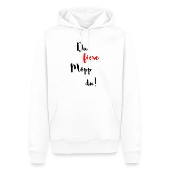 You FIESE Möpp you! / Rhineland / Sayings / Gift - Men’s Premium Organic Hoodie - white - Front - Nico (187cm)