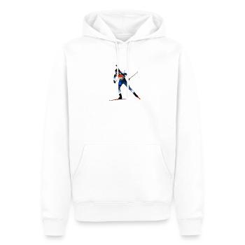 biathlon - Men’s Premium Organic Hoodie - white - Front - Nico (187cm)