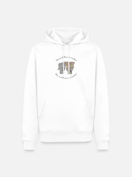 Bewusstsein für Autismus Welt ist bunt Geschenk - Männer Premium Bio Hoodie - Weiß