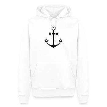Cute Lines Anker Anchor Glaube Liebe Hoffnung Tatt - Männer Premium Bio Hoodie - Weiß - Vorne - Nico (187cm)