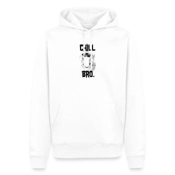 Chill Bro Proboscis Monkey Gift - Men’s Premium Organic Hoodie - white - Front - Nico (187cm)