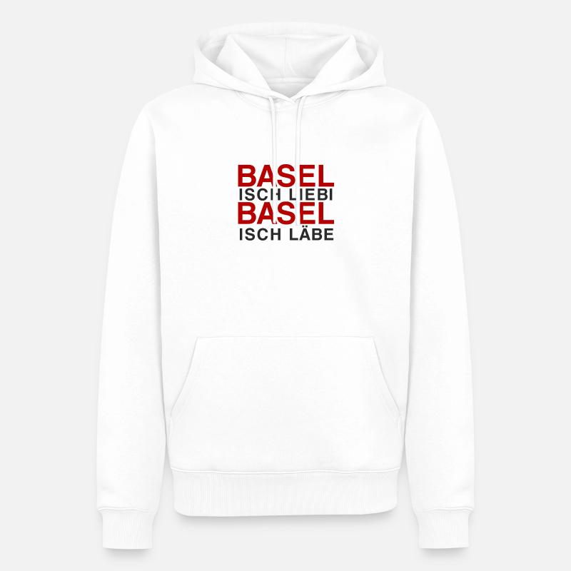 Basel isch Liebi, Basel isch Läbe - Männer Premium Bio Hoodie - Weiß