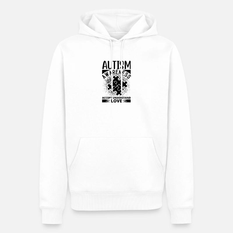 Vibrant pattern on elegant fabric - Men’s Premium Organic Hoodie - white
