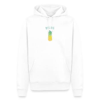 dies das Ananas - Männer Premium Bio Hoodie - Weiß - Vorne - Nico (187cm)