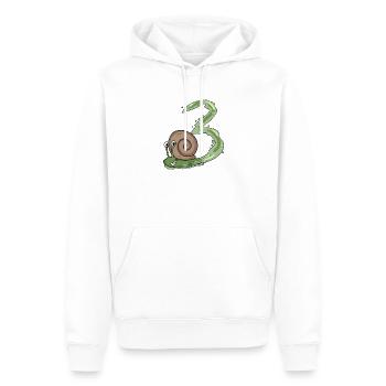 3.Geburtstag Schnecke - 3 Jahre alt Geschenk - Männer Premium Bio Hoodie - Weiß - Vorne - Nico (187cm)