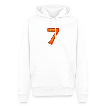 7 - Männer Premium Bio Hoodie - Weiß - Vorne - Nico (187cm)