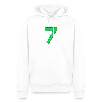 7 - Männer Premium Bio Hoodie - Weiß - Vorne - Nico (187cm)