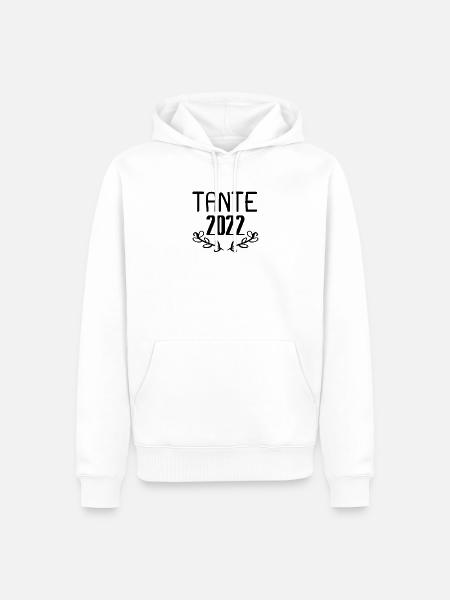 Tante 2022 - Tante werden - Männer Premium Bio Hoodie - Weiß